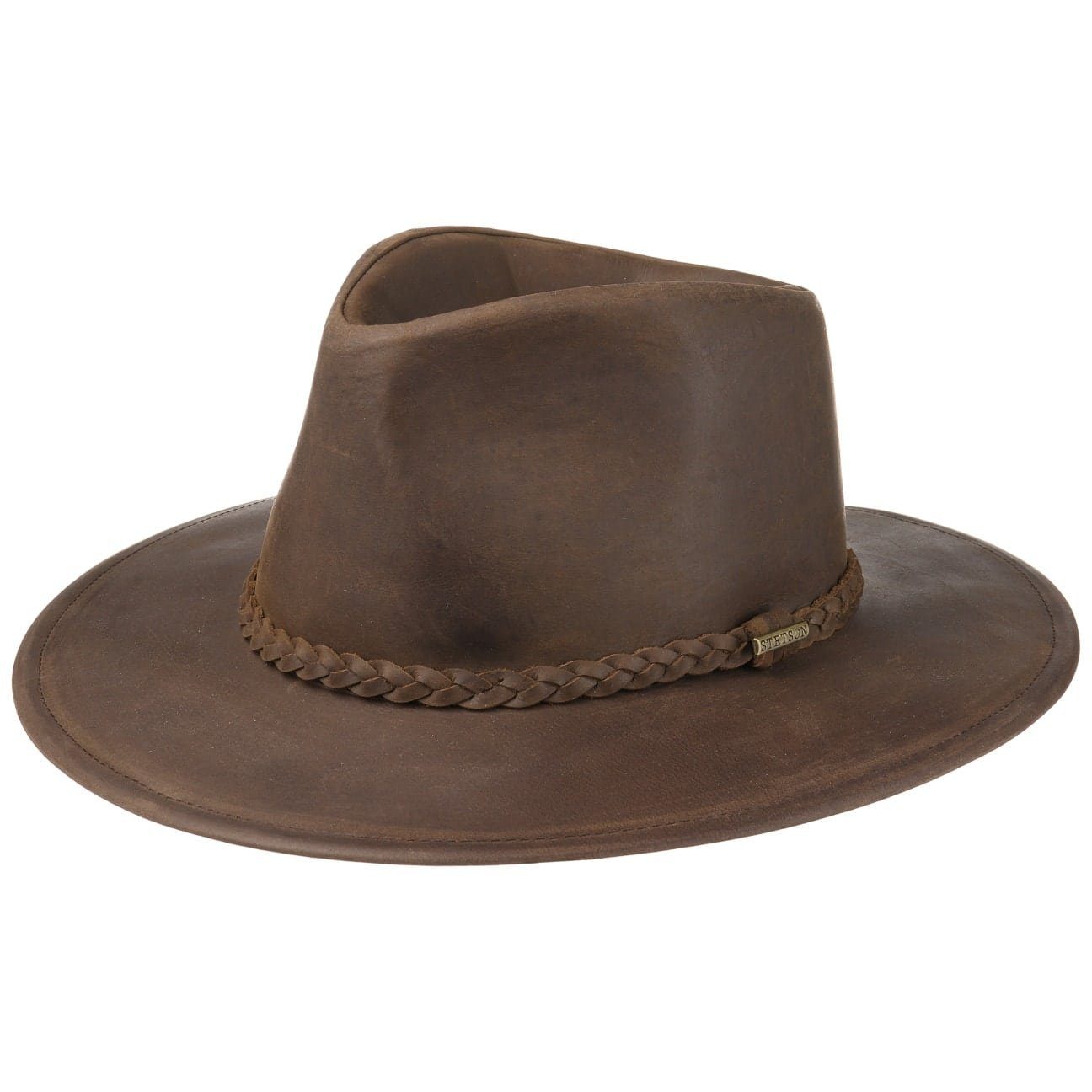 Stetson Buffalo Leder-Hut - Westernhut - Büffel-Leder - Wasserabweisend - Braun