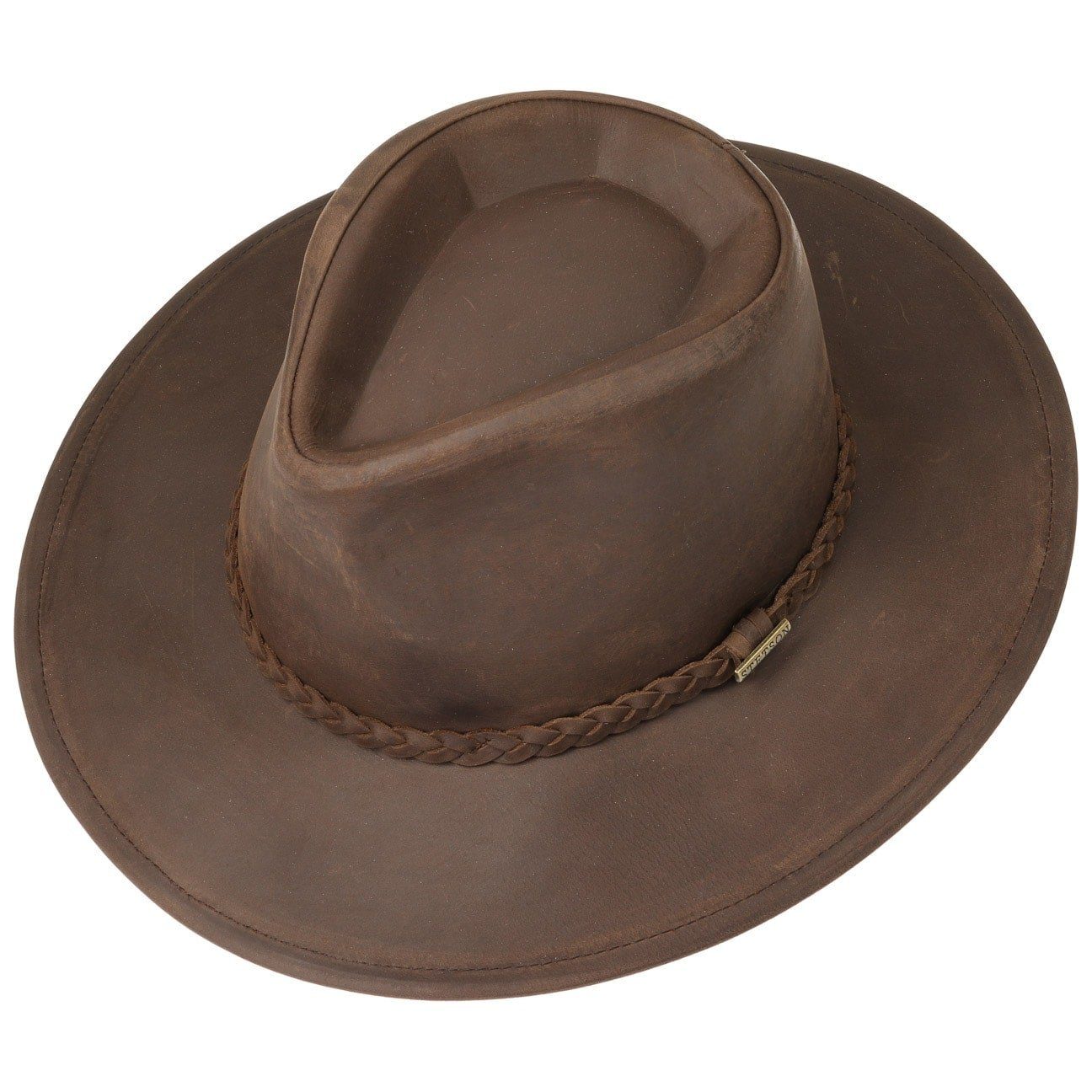 Stetson Buffalo Leder-Hut - Westernhut - Büffel-Leder - Wasserabweisend - Braun