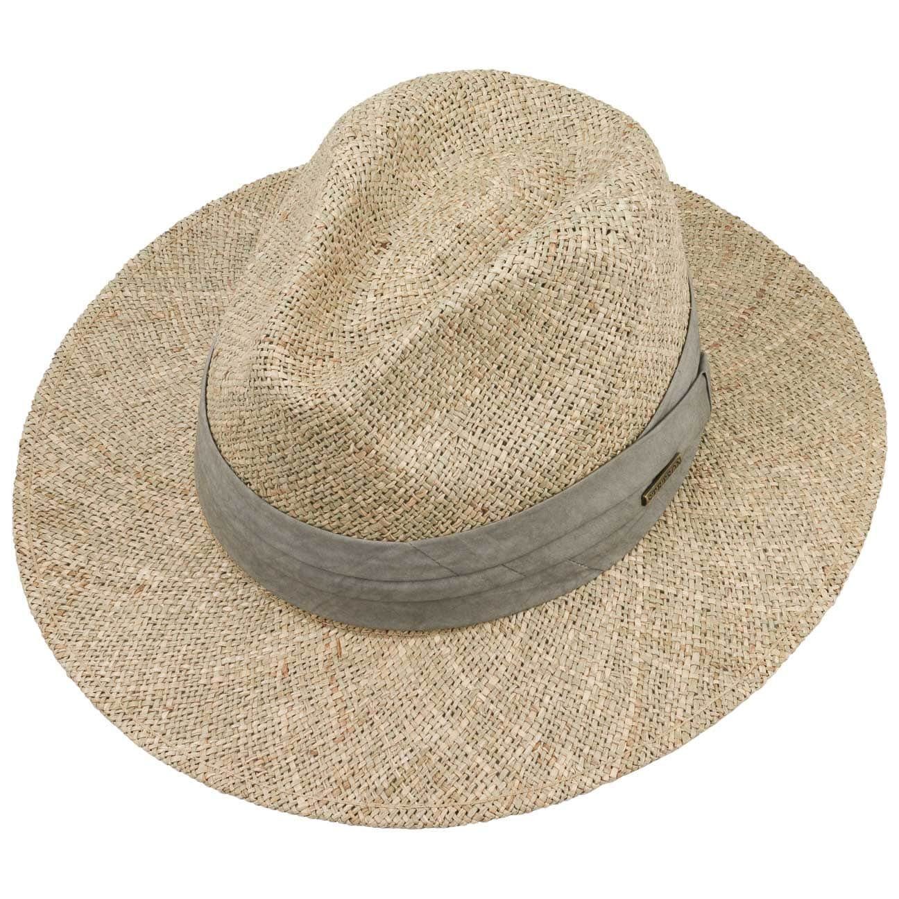 Stetson Caney Seagrass Traveller - Strohut - Naturfarben - Sonnenhut mit elegantem Garniturband