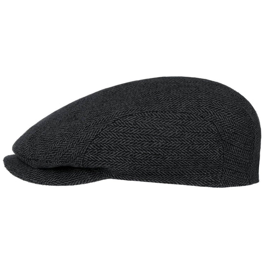 Stetson Ivy Cap Silk - aus 100% Seide - 333 - Schwarz/Grau- Made in the EU