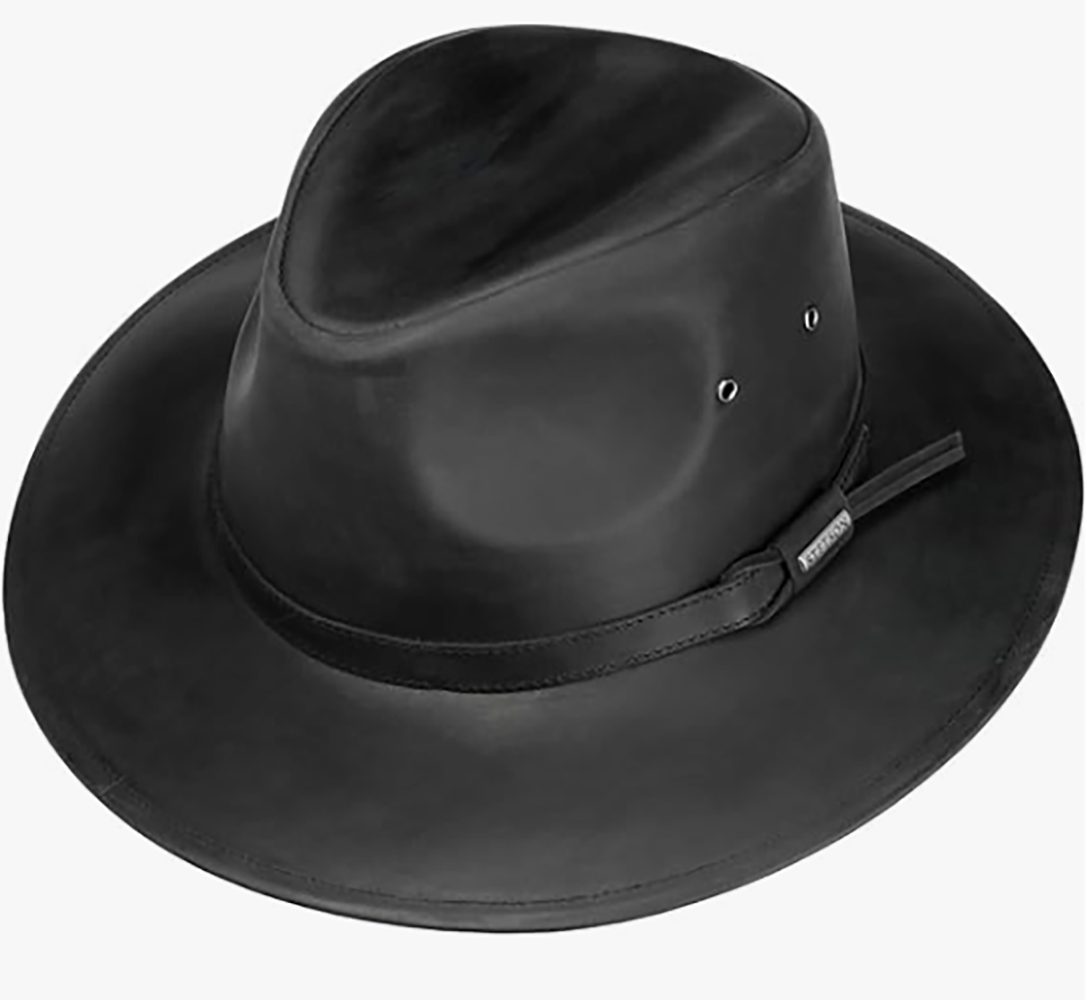 Stetson Buffalo Glencross Leder-Hut - Westernhut - Büffel-Leder - Wasserabweisend - Schwarz