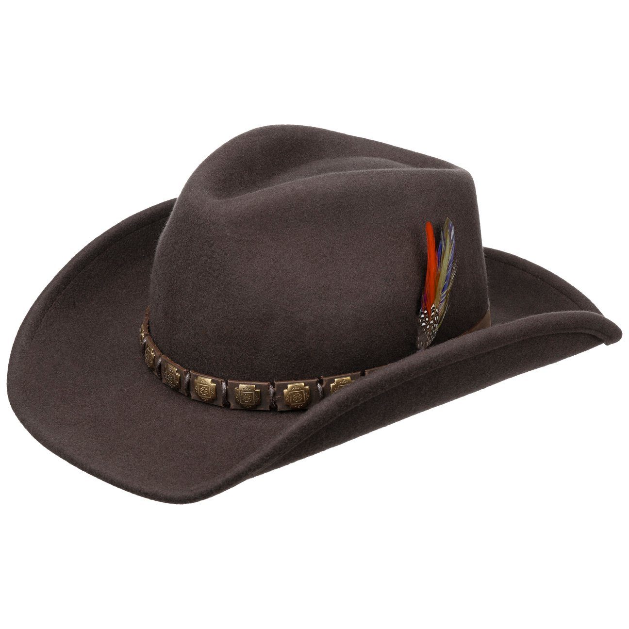 Stetson Hackberry Western Woolfelt Traveller - Wollfilzhut - Knautschbar / Wasserfest - Braun