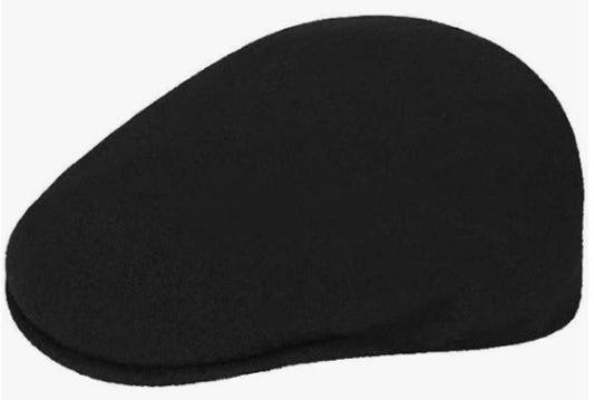 Kangol 504 Wolle Flatcap Schiebermütze - Black Gold - Schwarz Gold