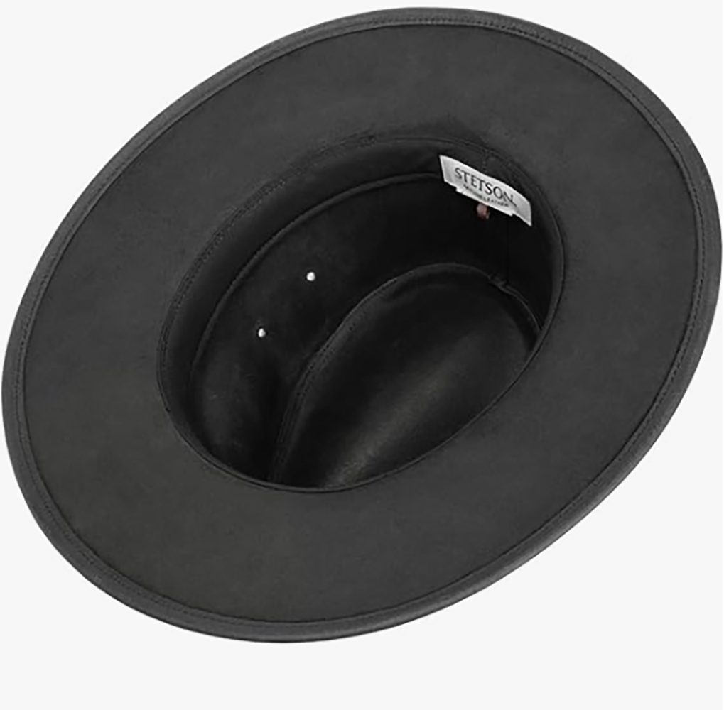 Stetson Buffalo Glencross Leder-Hut - Westernhut - Büffel-Leder - Wasserabweisend - Schwarz