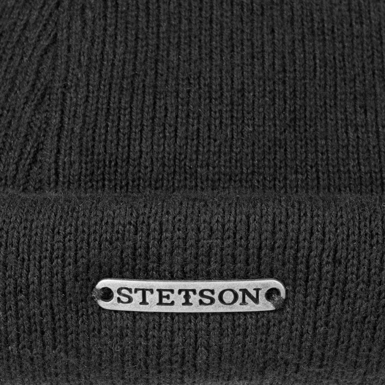 Stetson Docker Strick Dockermütze - aus 100% Baumwolle -  1 - Schwarz