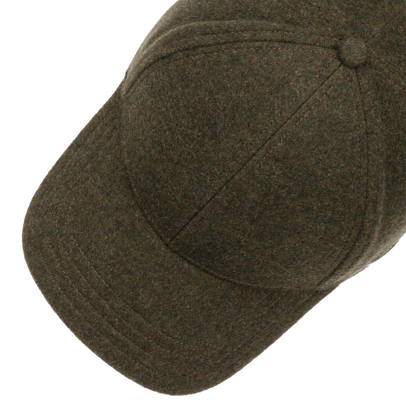 Stetson Vaby Wolle Kaschmir Basecap - mit Ohrenklappen - Oliv