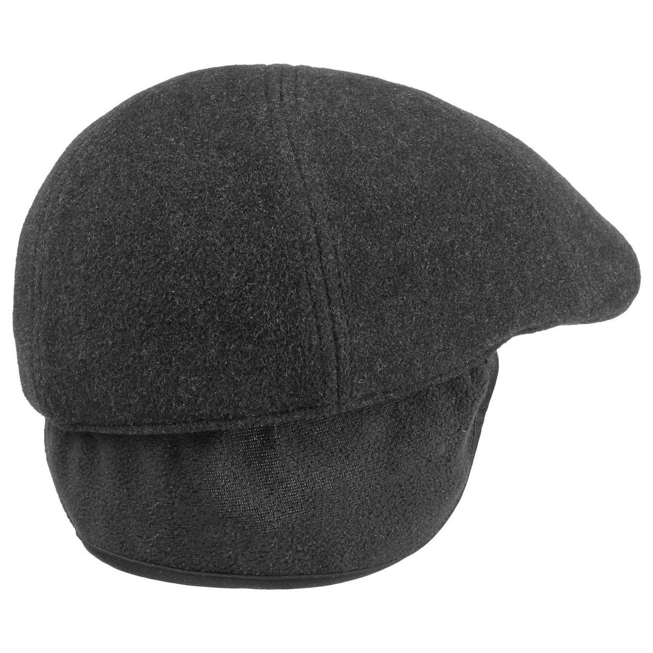 Stetson Texas Wool Cashmere - Duck Cap mit Kaschmir Ohrenklappen - Anthrazit