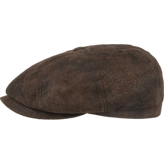 Stetson Hatteras Leder - Schirmmütze aus Leder - Pigskin - Braun