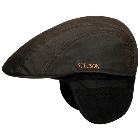 Stetson Madison Vintage EF - Schirmmütze - mit Ohrenklappen - Old Cotton - Baumwolle - Braun