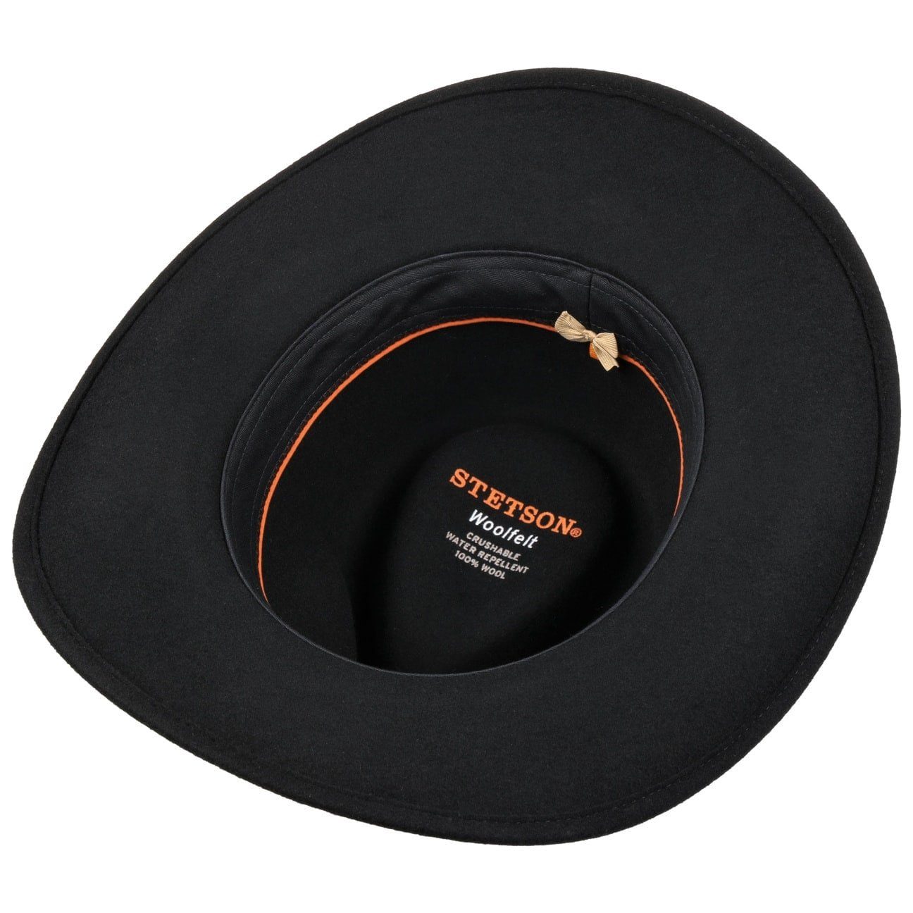 Stetson Oklahoma Western Woolfelt Traveller - Wollfilzhut - Knautschbar / Wasserfest - Schwarz