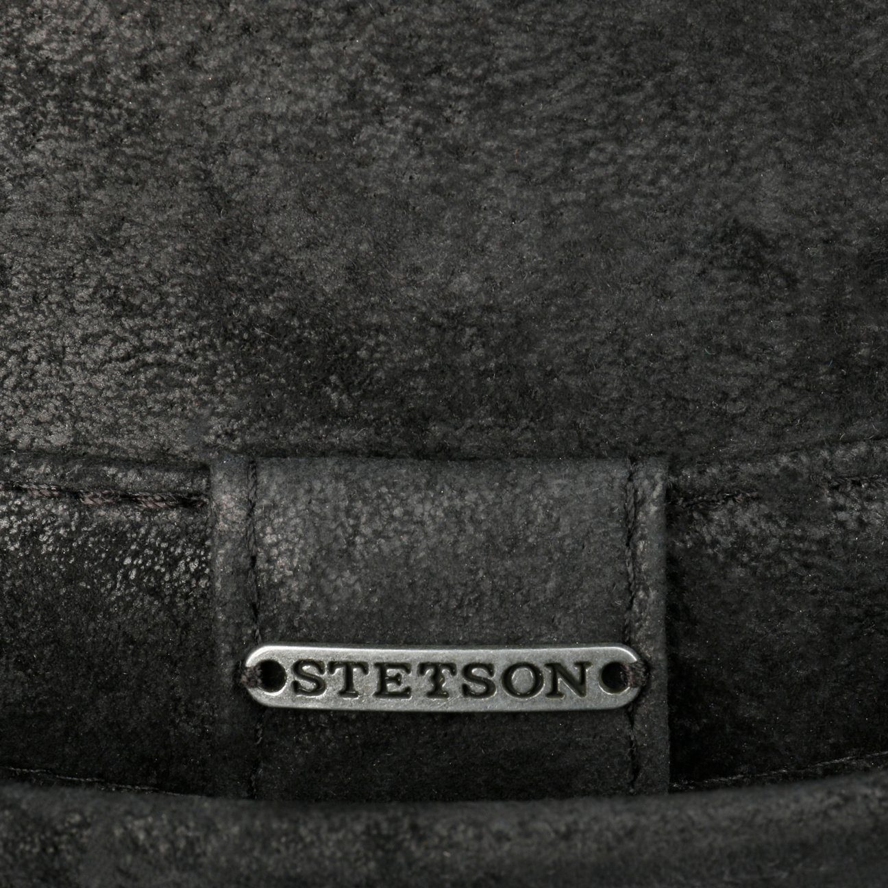 Stetson Pennsylvania Leder Pork Pie -  Aus 100% Leder - Futter aus Baumwolle - Schwarz