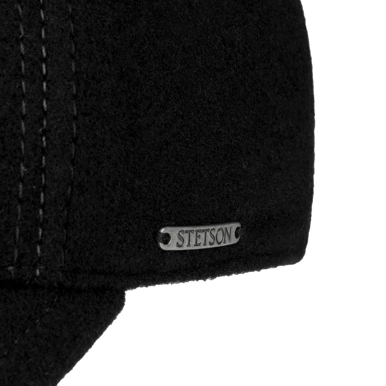 Stetson Vaby Wolle Kaschmir Basecap - mit Ohrenklappen - Schwarz