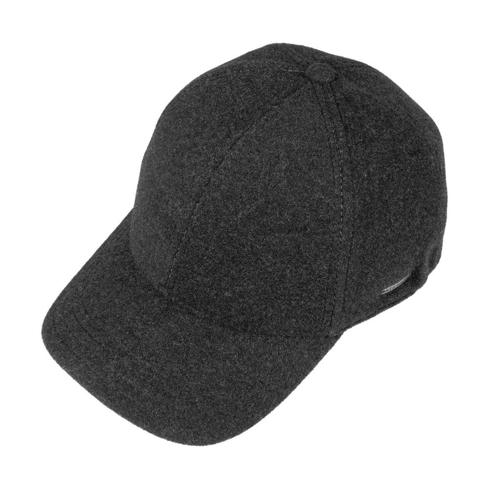 Stetson Vaby Wolle Kaschmir Basecap - mit Ohrenklappen - Anthrazit