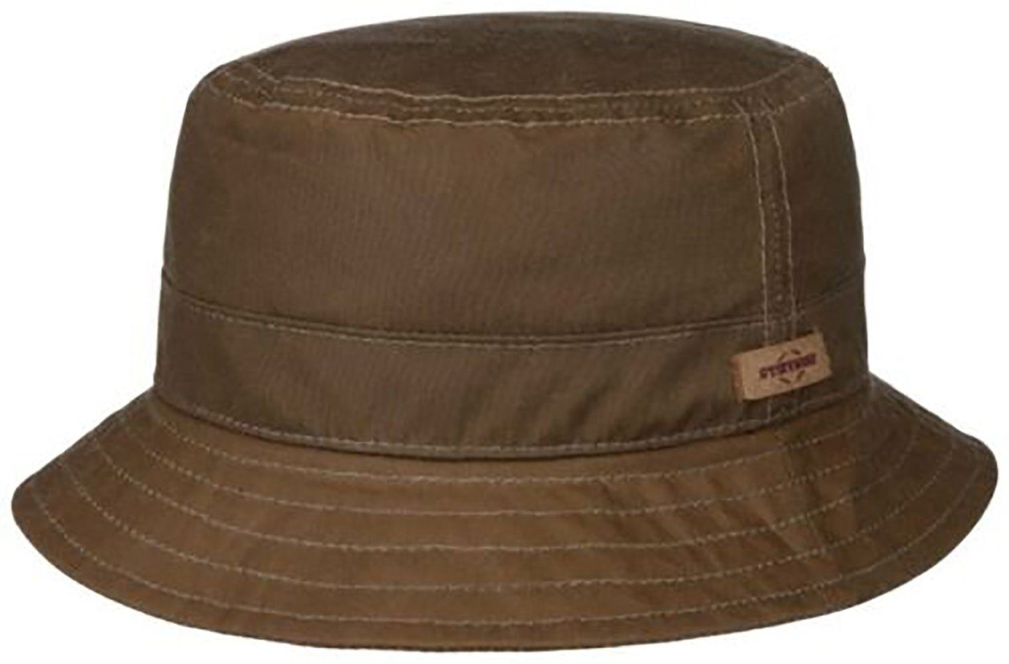 Stetson Bucket Waxed Organic Cotton - Anglerhut aus 100% nachhaltiger Baumwolle - Gewachst - Braun