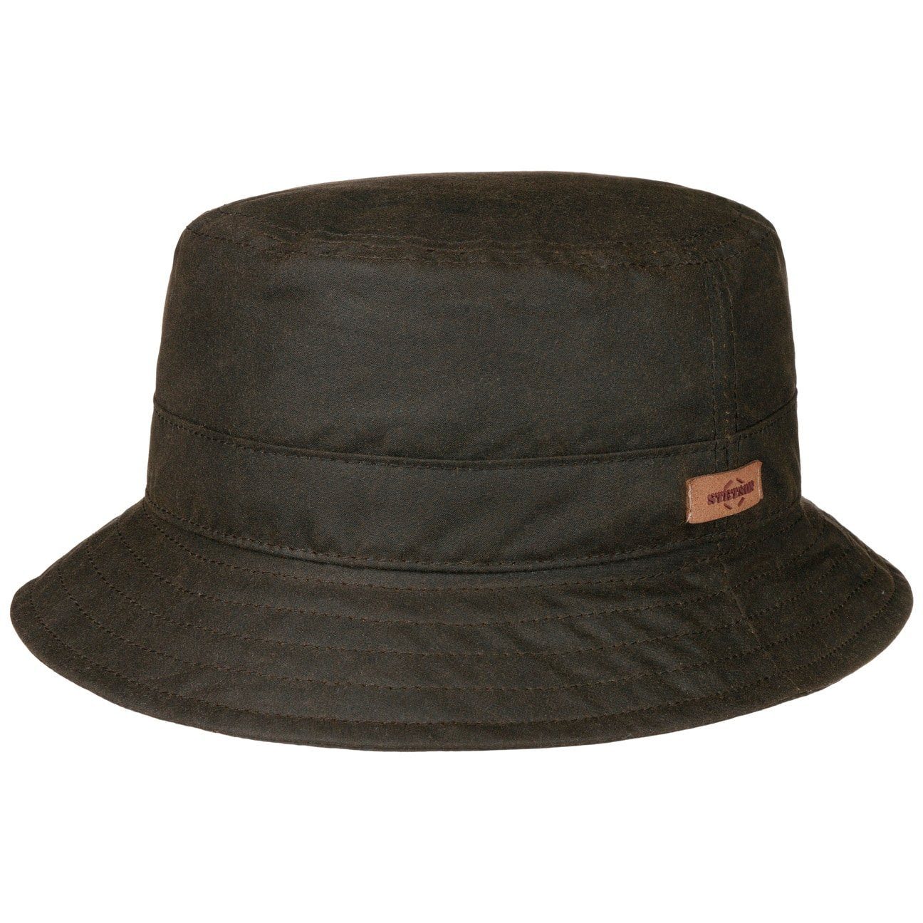 Stetson Bucket Waxed Organic Cotton - Anglerhut aus 100% nachhaltiger Baumwolle - Gewachst - Dunkelgrün