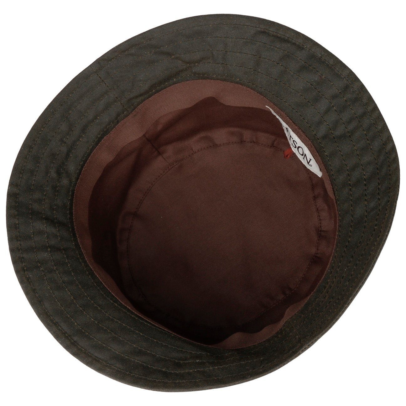 Stetson Bucket Waxed Organic Cotton - Anglerhut aus 100% nachhaltiger Baumwolle - Gewachst - Dunkelgrün