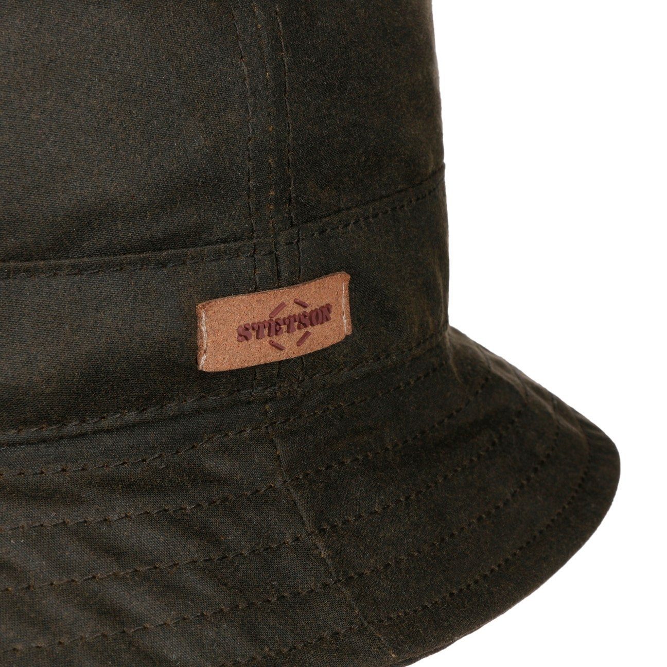 Stetson Bucket Waxed Organic Cotton - Anglerhut aus 100% nachhaltiger Baumwolle - Gewachst - Dunkelgrün